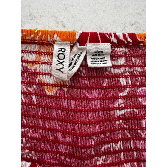 Roxy Red Floral Jumper Size M - Picture 3 of 4